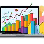 Use gráficos para visualizar evolução financeira