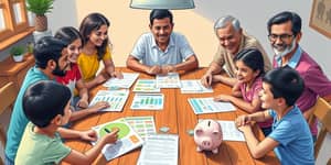 Inclua toda a família no processo de organização financeira